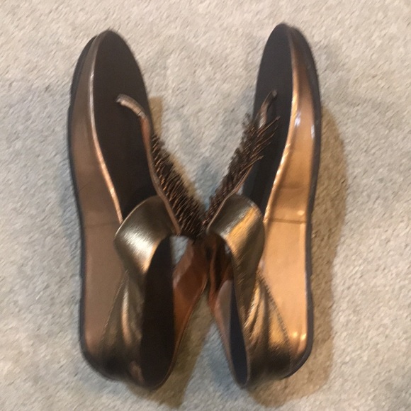 FitFlop Cha Cha Bronze/Brown Slip OnThong Sandals-Size 8 - Picture 3 of 8